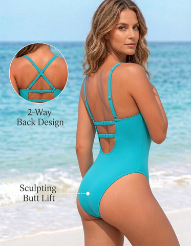 Hourglass™ Ruched Twist Front Slimming One-Piece Swimsuit