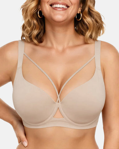 Seamless Push-Up Deep V Bra