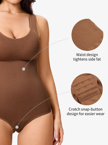 Women Seamless Round Neck Tummy Control Bodysuit