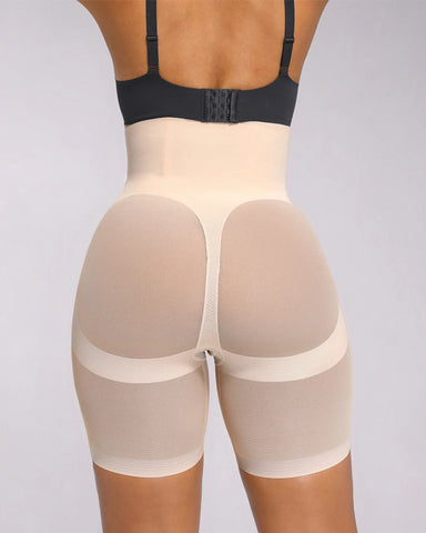 Mesh Smooth High-Waisted Mid Thigh Shorts
