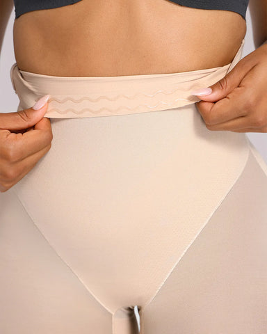 Mesh Smooth High-Waisted Mid Thigh Shorts