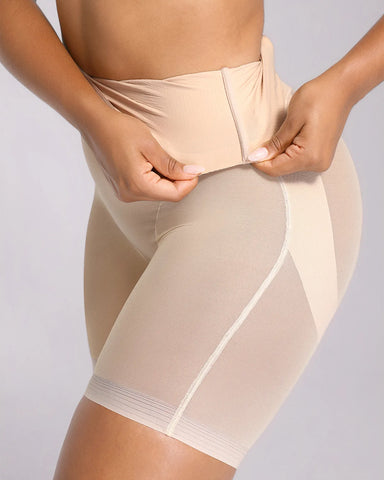 Mesh Smooth High-Waisted Mid Thigh Shorts