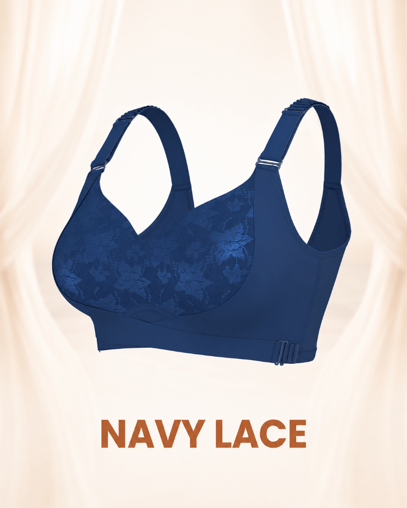 navy  lace color bra