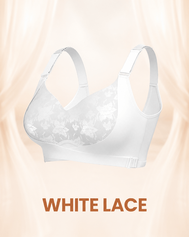 white  lace color bra
