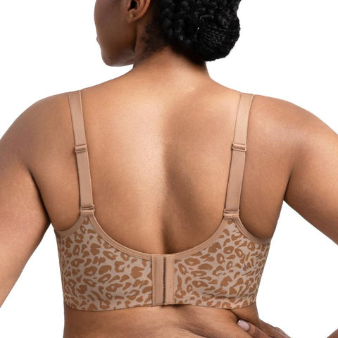 Leopard Mesh Wireless Bra – Breathable, Unlined & Plus Size Comfort