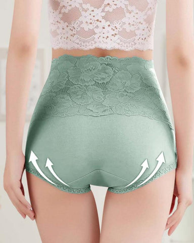 Comfy Everyday High-Waist Panties with Lace Trim, 5-Pack