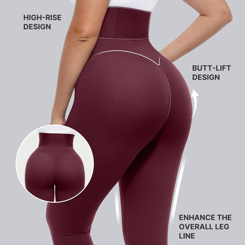 AirSlim ElasticFuse High-Waist Shaping Leggings – Tummy Control, Comfy Support, Black