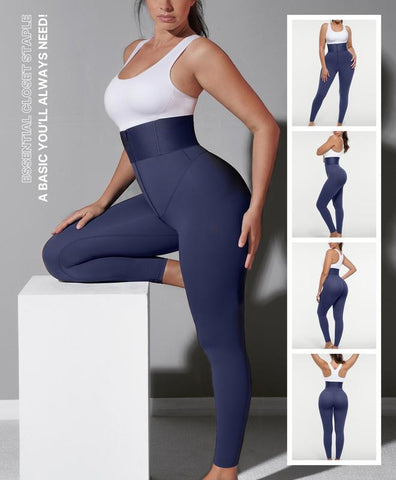 AirSlim ElasticFuse High-Waist Shaping Leggings – Tummy Control, Comfy Support, Black