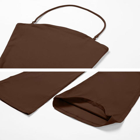 Women’s Halter Neck Bodycon Flare Jumpsuit – Stretchy, Butt-Lifting Activewear