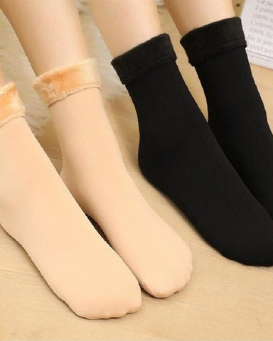 Fleece-Lined Thickened Winter Snow Socks (5 Pairs)