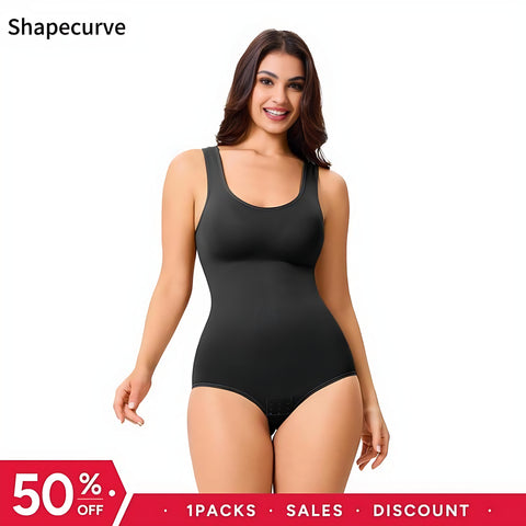 Women Seamless Round Neck Tummy Control Bodysuit