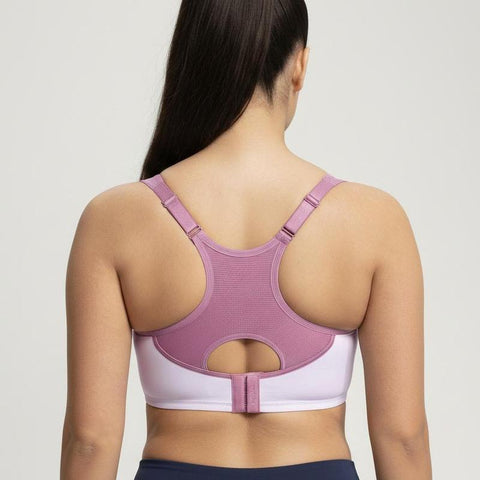 Soft Support Non-padded Unlined Full Coverage Wide Strap Outside Underwire Sports Bra