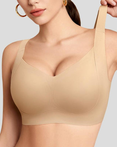 Women Wireless Push Up Jelly Bra Supportive Seamless Bras