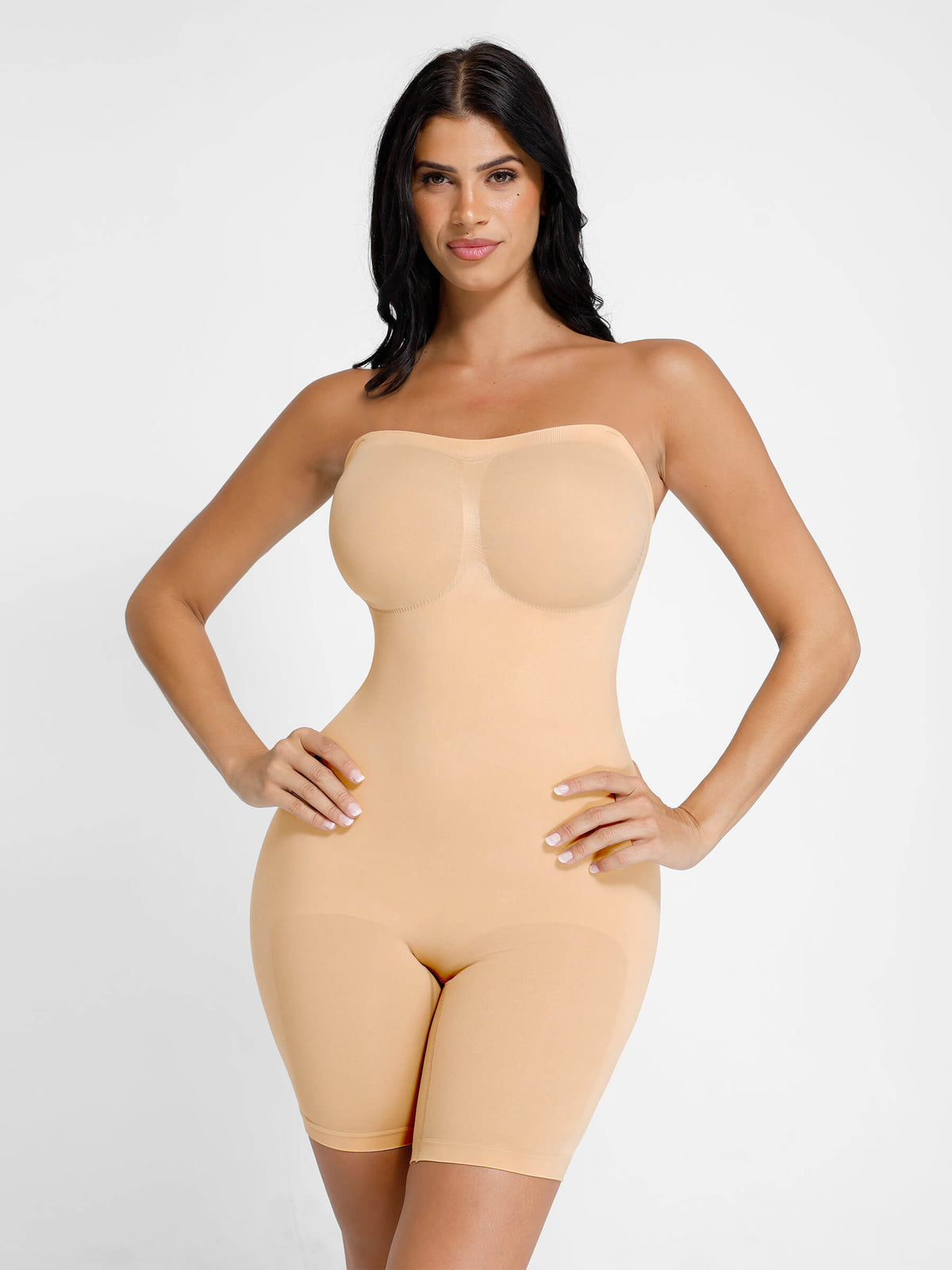 Shapecurve Seamless Strapless Bodysuit with Removable Straps