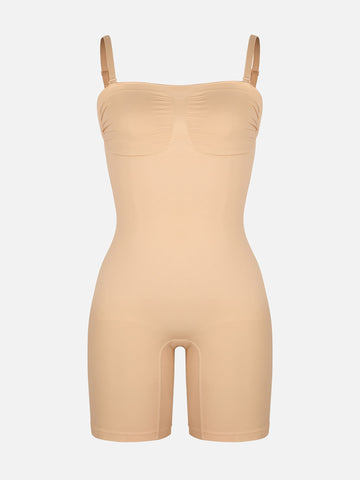 Shapecurve Seamless Strapless Bodysuit with Removable Straps
