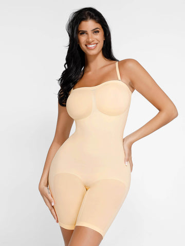 Shapecurve Seamless Strapless Bodysuit with Removable Straps