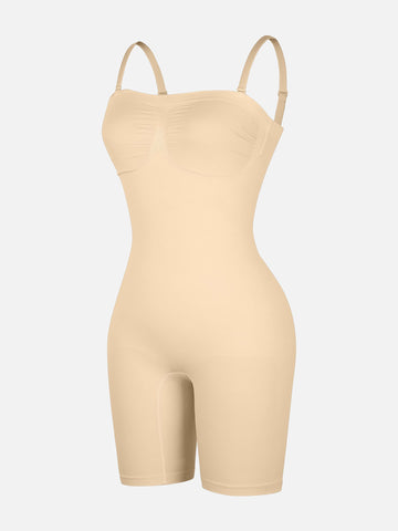 Shapecurve Seamless Strapless Bodysuit with Removable Straps