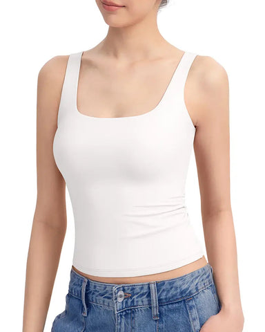 SHAPECURVE Skin-Friendly Sculpting Square-Neck Tank Top