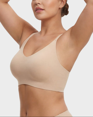 Wireless Seamless Lace Jelly Bralette with Light Padding