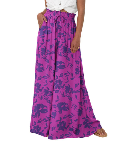 Women High Waist Wide Leg Palazzo Pants with Pockets