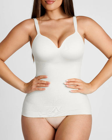 Women's Shaping Bodysuit Tank with Built-In Bra – Slim & Breathable