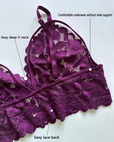 Seduluxe Plus Size Lace Lingerie Set  2-Piece Sexy Sleepwear