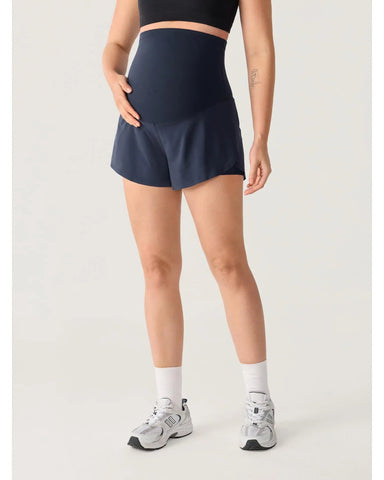 Maternity Dolphin Workout Shorts, Over-Belly, Summer Running