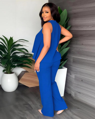Women’s Halter 2PC Set Wide Leg Pants Summer Outfit