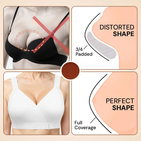 Shapecurve Front-Cross Wrap Bra – Maximum Comfort and Support
