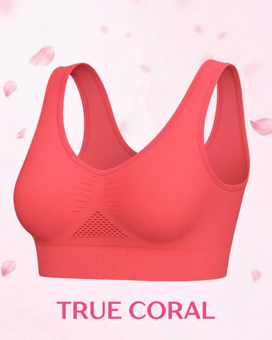 Women’s Wireless Lace Bra with Maximum Support