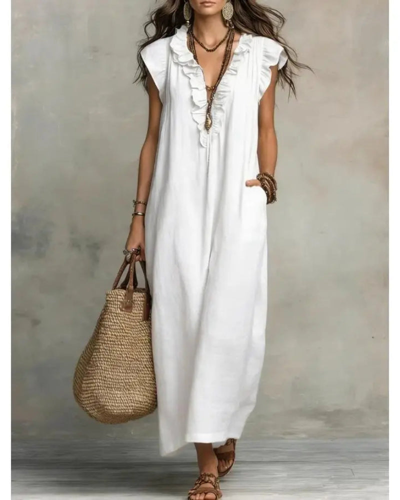 Women’s Boho Maxi Dress, Flowy Beach Dress