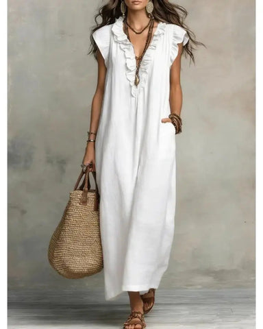 Women’s Boho Maxi Dress, Flowy Beach Dress