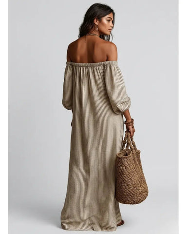 New Summer Arrival: Elegant Casual Loose-Fit Striped Dress