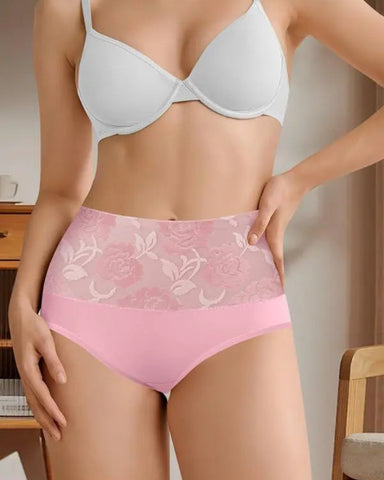 6-Pack Women’s High Waist Cotton Briefs, Tummy Control Printed Stretch Panties Set