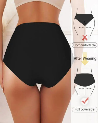 6-Pack Women’s High Waist Cotton Briefs, Tummy Control Printed Stretch Panties Set