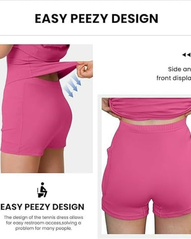 Cloudful™ 2-in-1 Backless Flare Dress – Easy Peezy Edition