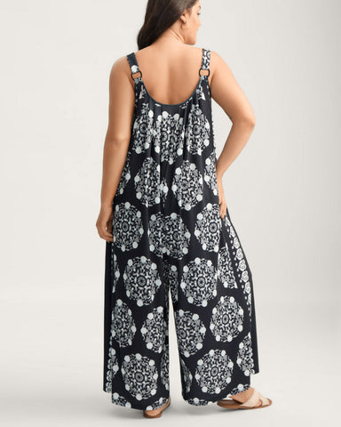 Sunlit Stretch Adjustable Strap Jumpsuit