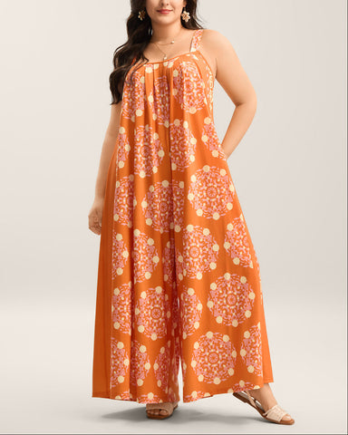 Sunlit Stretch Adjustable Strap Jumpsuit