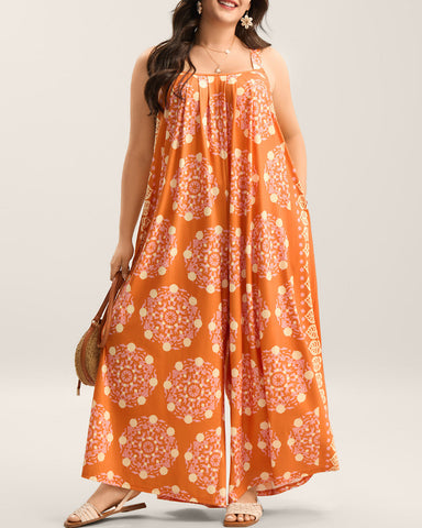 Sunlit Stretch Adjustable Strap Jumpsuit