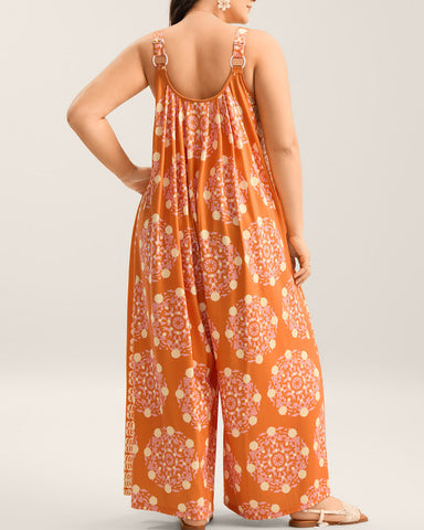 Sunlit Stretch Adjustable Strap Jumpsuit