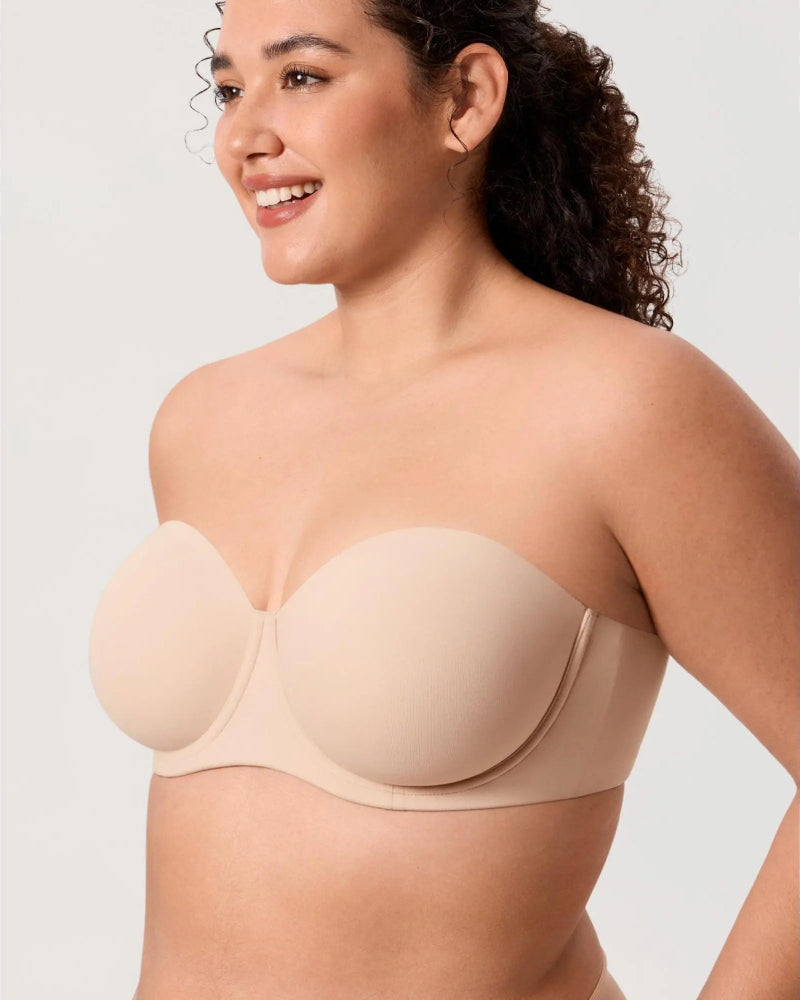Women’s Plus Size Strapless Full Coverage Underwire Bra