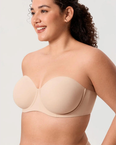 Women’s Plus Size Strapless Full Coverage Underwire Bra