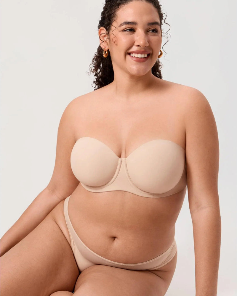 Women’s Plus Size Strapless Full Coverage Underwire Bra