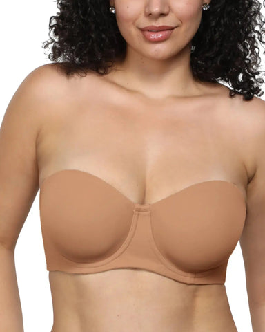 Women’s Plus Size Strapless Full Coverage Underwire Bra