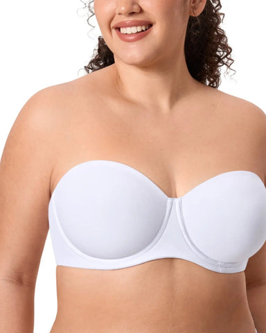 Women’s Plus Size Strapless Full Coverage Underwire Bra