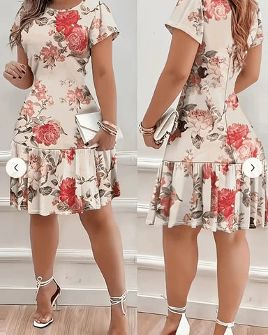 Women’s Casual Print Stretch Dress Stylish Summer Daily Wear