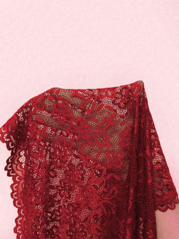 Women’s Lace Patchwork Deep V Criss-Cross Pajama Set with Crystal Buckle