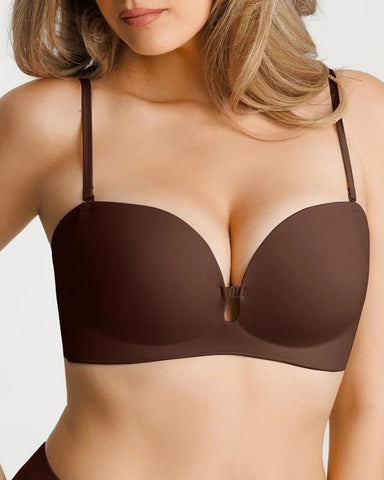 Seamless Strapless Push-Up Bra with Removable Pads