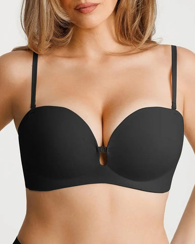 Seamless Strapless Push-Up Bra with Removable Pads