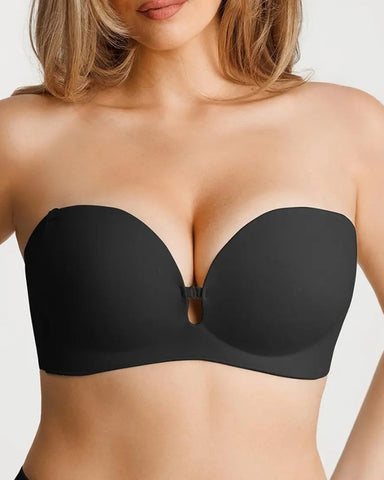 Seamless Strapless Push-Up Bra with Removable Pads
